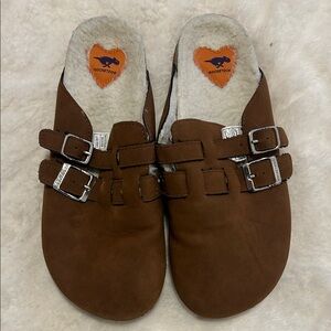 Rocket Dog Brown Double Buckle Slippers